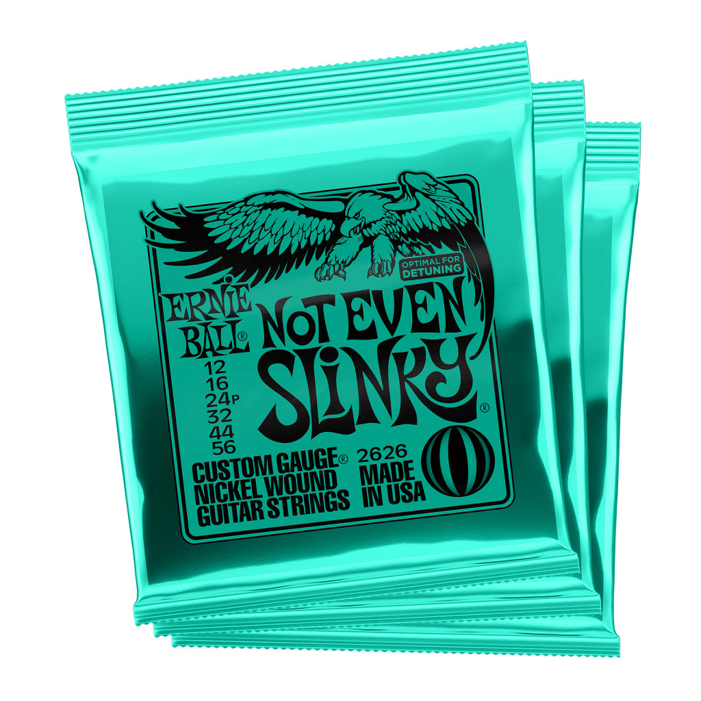 Ernie Ball Not Even Slinky Nickel Wound 12 56 Electric Guitar Strings 3 Pack