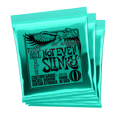 Ernie Ball Not Even Slinky Nickel Wound 12 56 Electric Guitar Strings 3 Pack