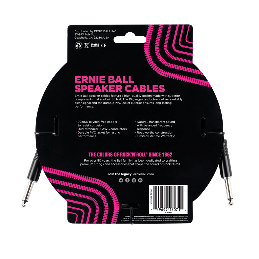Ernie Ball E6071 3ft Straight Straight Speaker Cable