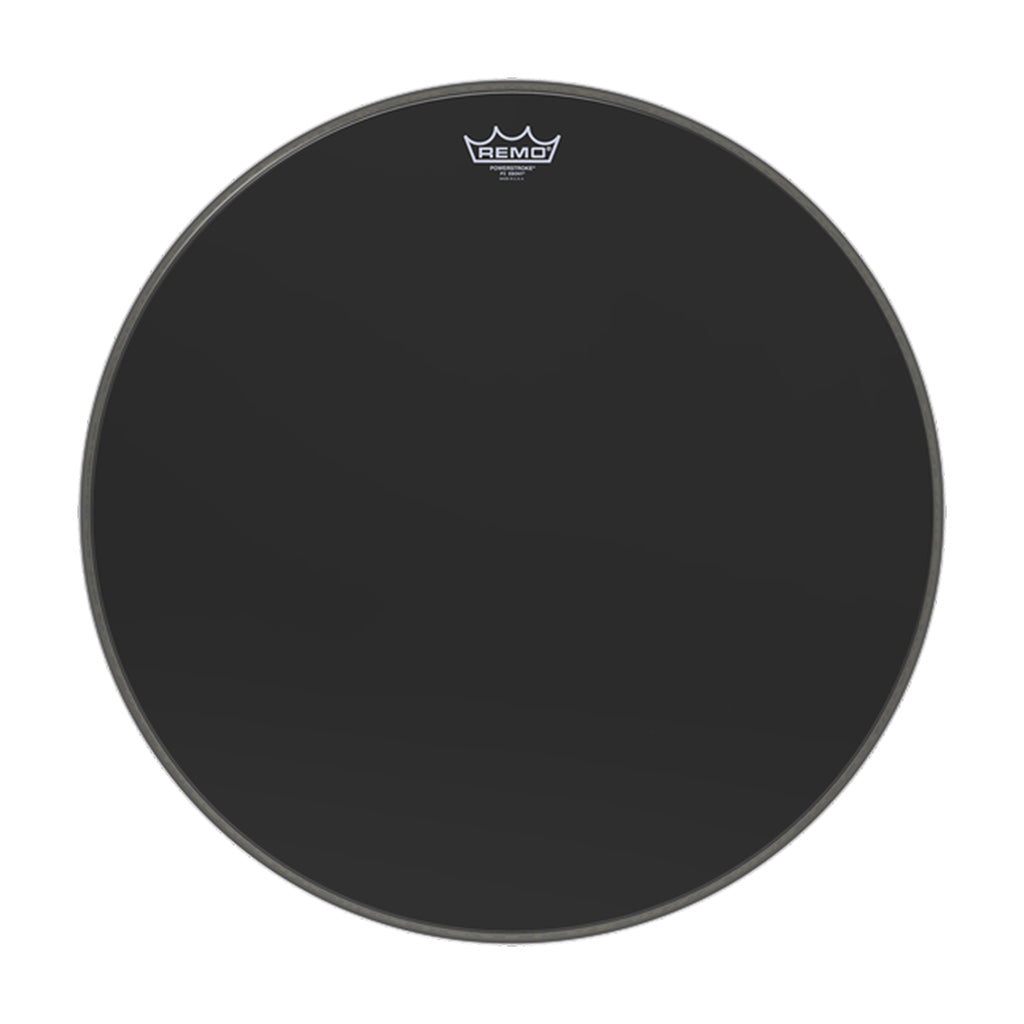 Remo - 16&quot; Powerstroke 3 Ebony - Resonant Bass Drum Head