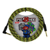Pig Hog Yellow Graffiti Instrument Cable 10ft Right Angle
