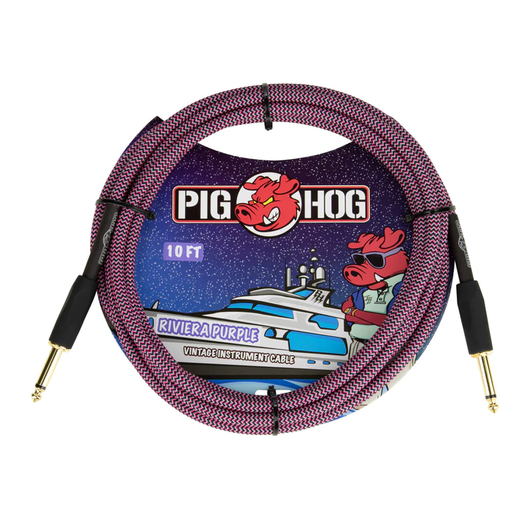 Pig Hog Instrument Cable 10' Rivera Purple
