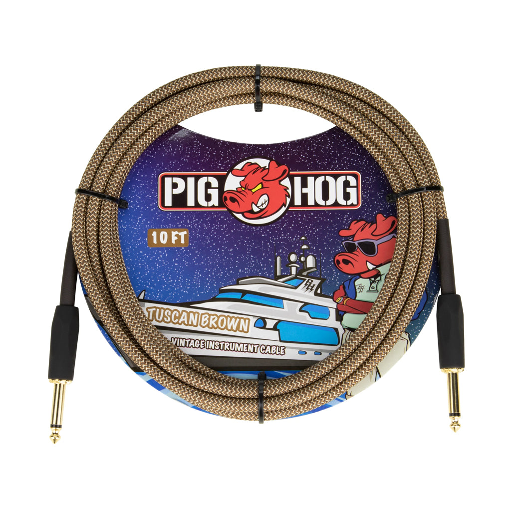 Pig Hog Instrument Cable 10 Tuscan Brown