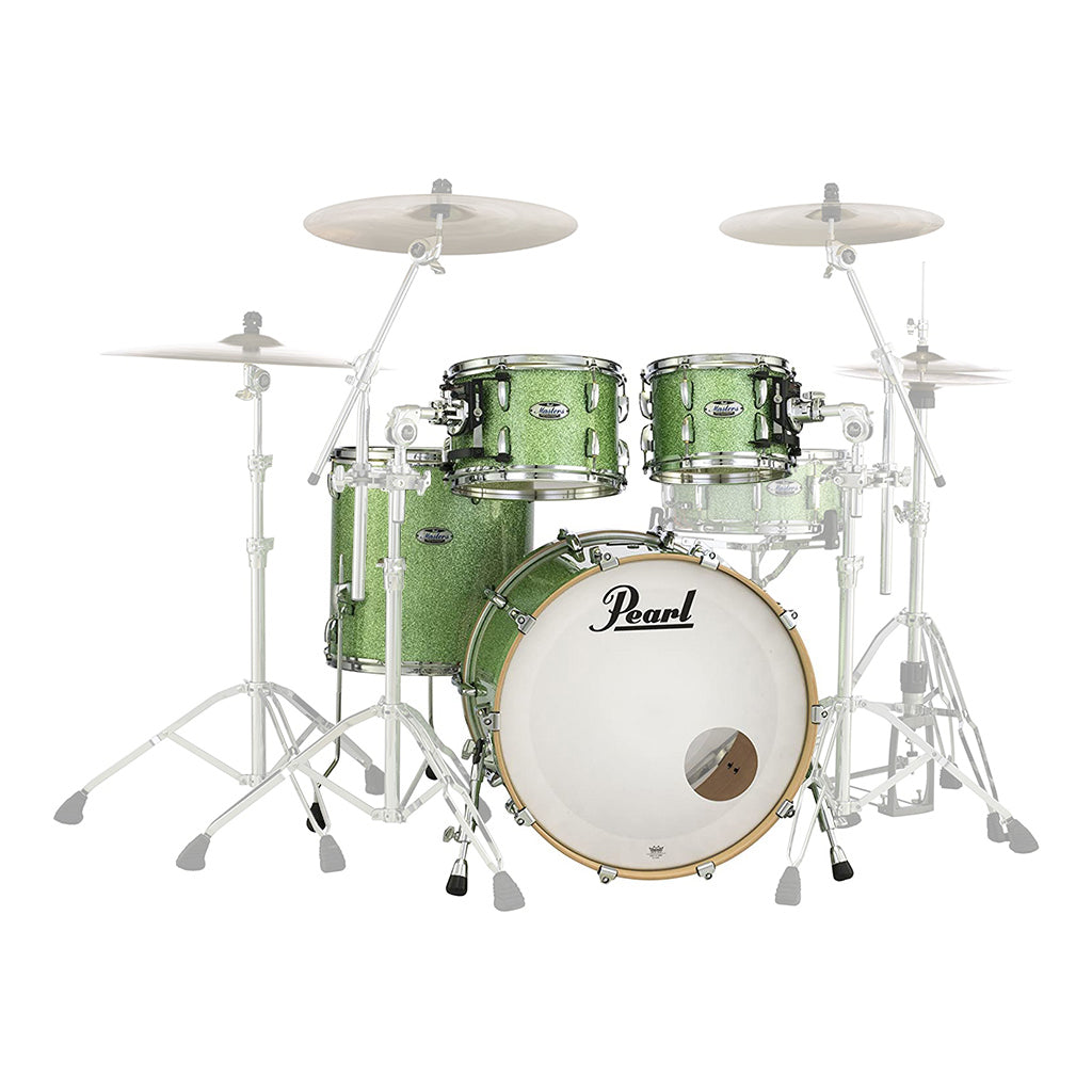 Pearl Masters Maple Complete - MCT 20&quot; 4-Piece Shell Pack (10 x 7TT, 12 x 8TT, 14 x 12FT, 20 x 14BD(BX) Absinthe Sparkle