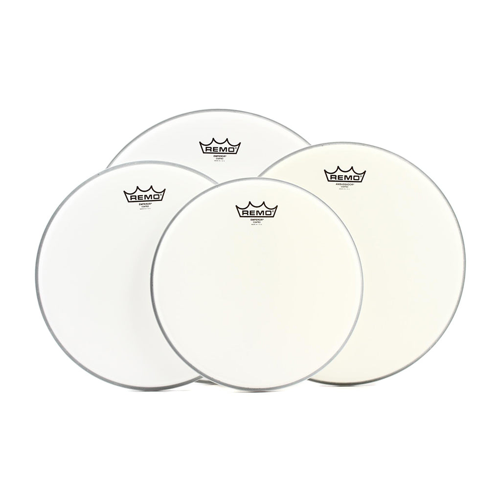 Remo - Pro Pack Emperor Coated - 12" 13" 16" FREE 14'' Ambassador Coated