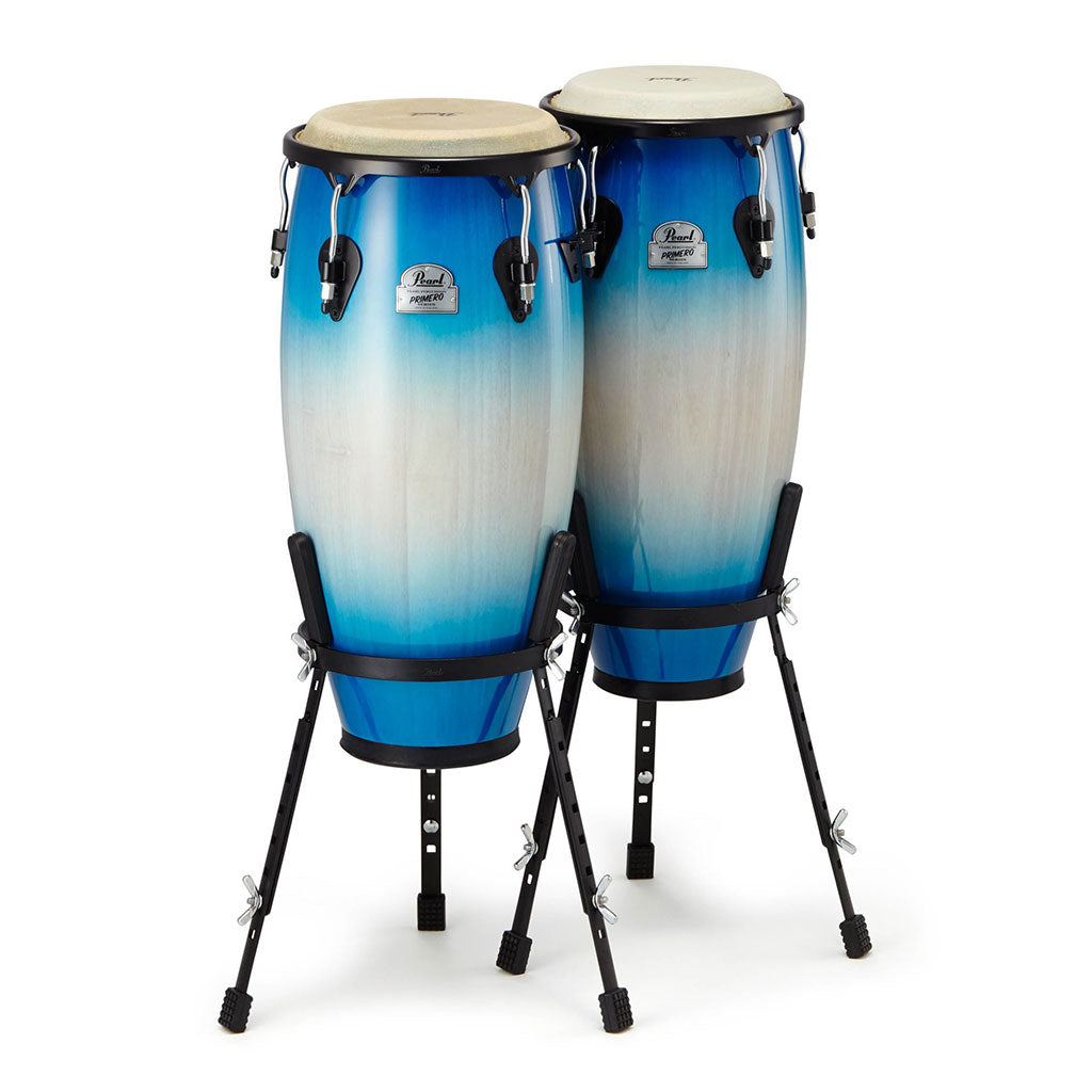 Pearl Primero Wood Conga Set 10&quot;+11&quot; w/ Stands - Island Shadow