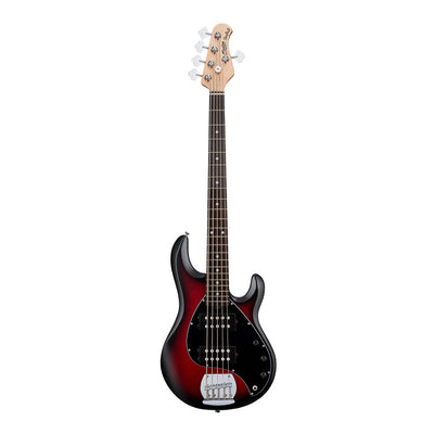 Sterling Ray 5 HH Ruby Red Burst Rosewood Fretboard