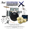 Pearl - Roadshow X - 20" 5-Piece Drum Kit Package with Zildjian Cymbals & Hardware, Charcoal Metallic