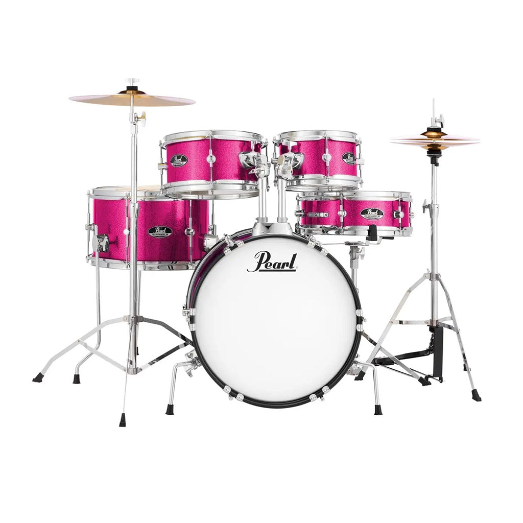 Pearl - Roadshow Junior - 5-Piece Drum Kit Pack with Hardware &amp; Cymbals - Pink