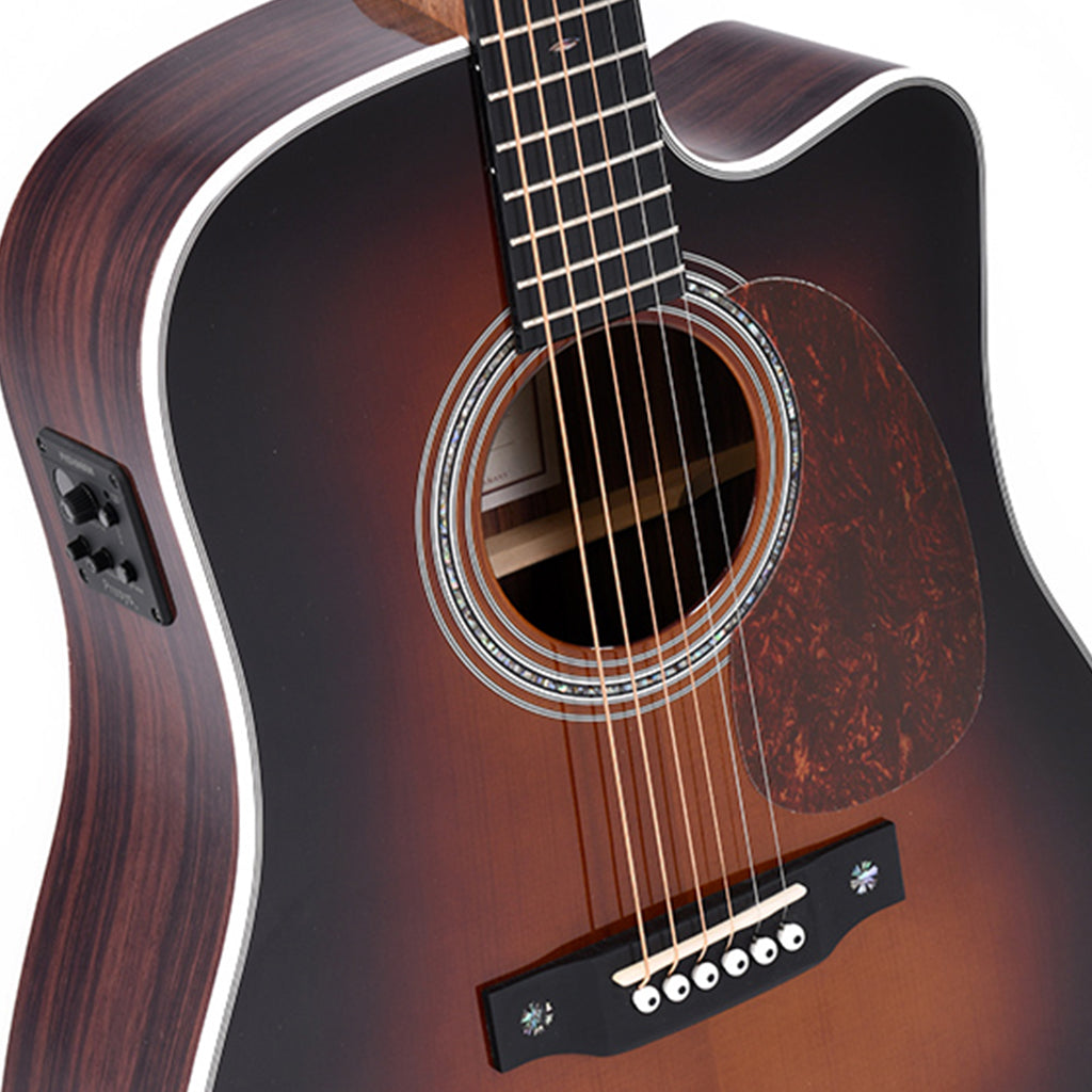 Sigma DTC 1E SB Acoustic Guitar w Solid Spruce Top Cutaway & Pickup Sunburst