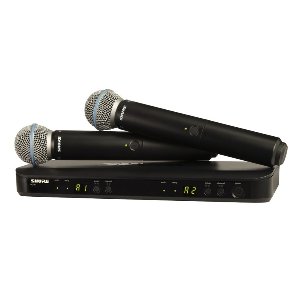 Shure BLX288 BETA58 Wireless Dual Handheld System K14: 614-638MHz