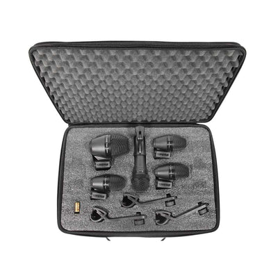 Shure - PGA 5 Pce - Drum Mic Kit - 1x PGA52, 3x PGA56, 1x PGA57, Cables & Carry Case