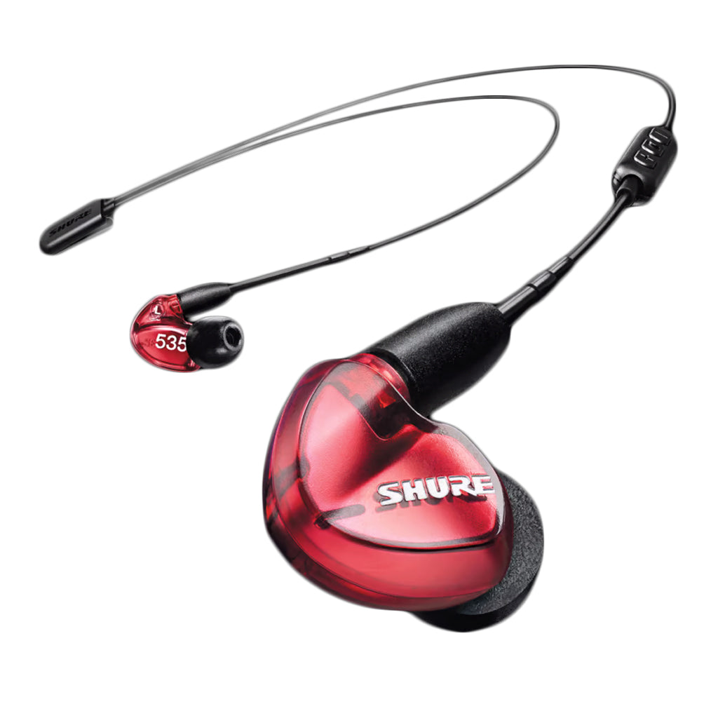 Shure SHR SE535 RD Stereo In ear Earphones Sound Isolating Red