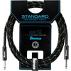 Ibanez SI10 BG Woven Guitar Cable w/ 2 Straight Plugs - 10ft (Black/Green)
