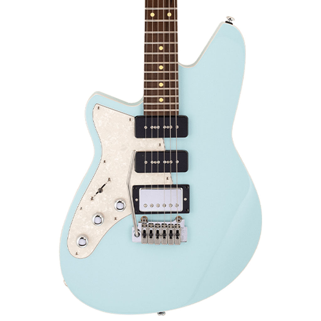 Reverend - Six Gun HPP Left Handed Electric Guitar with Wilkinson Trem - Chronic Blue - Lefty