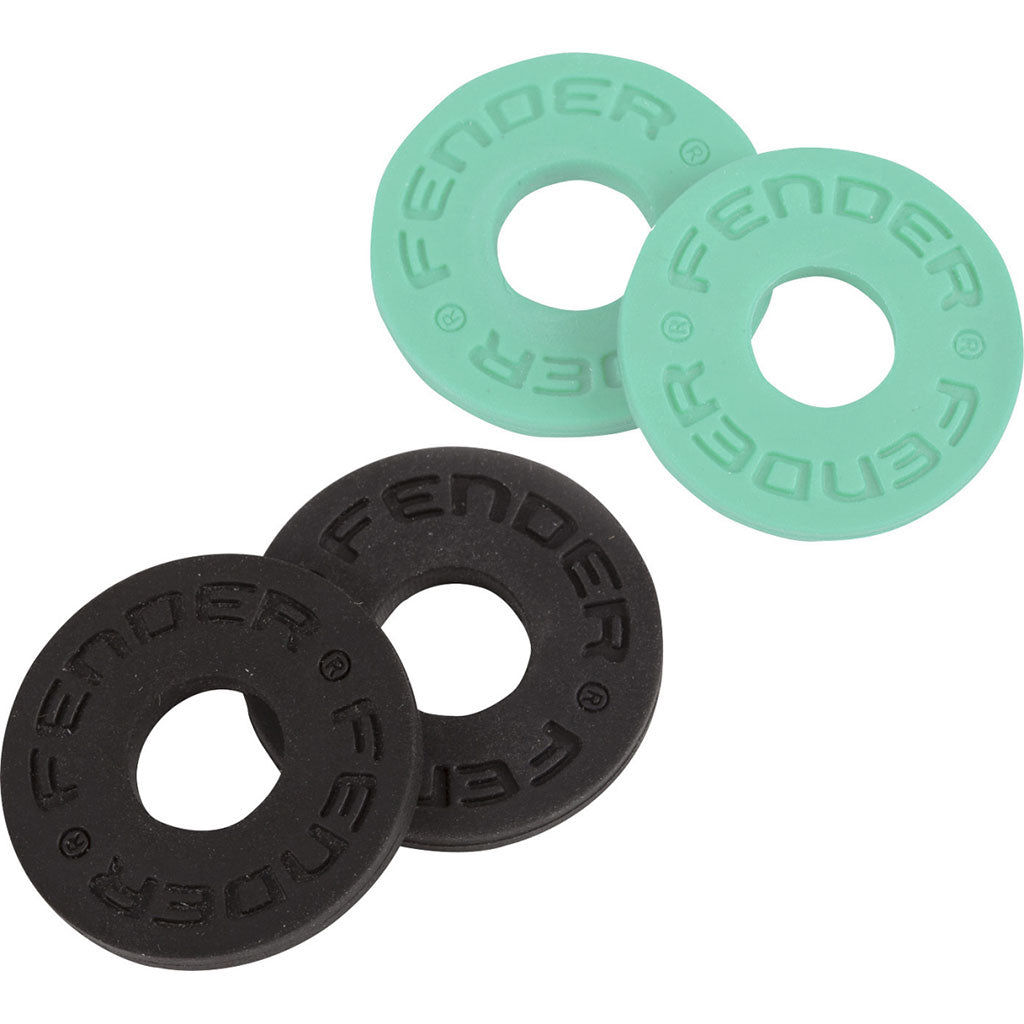 Fender Strap Blocks 4pk - 2 Black, 2 Surf Green-Sky Music