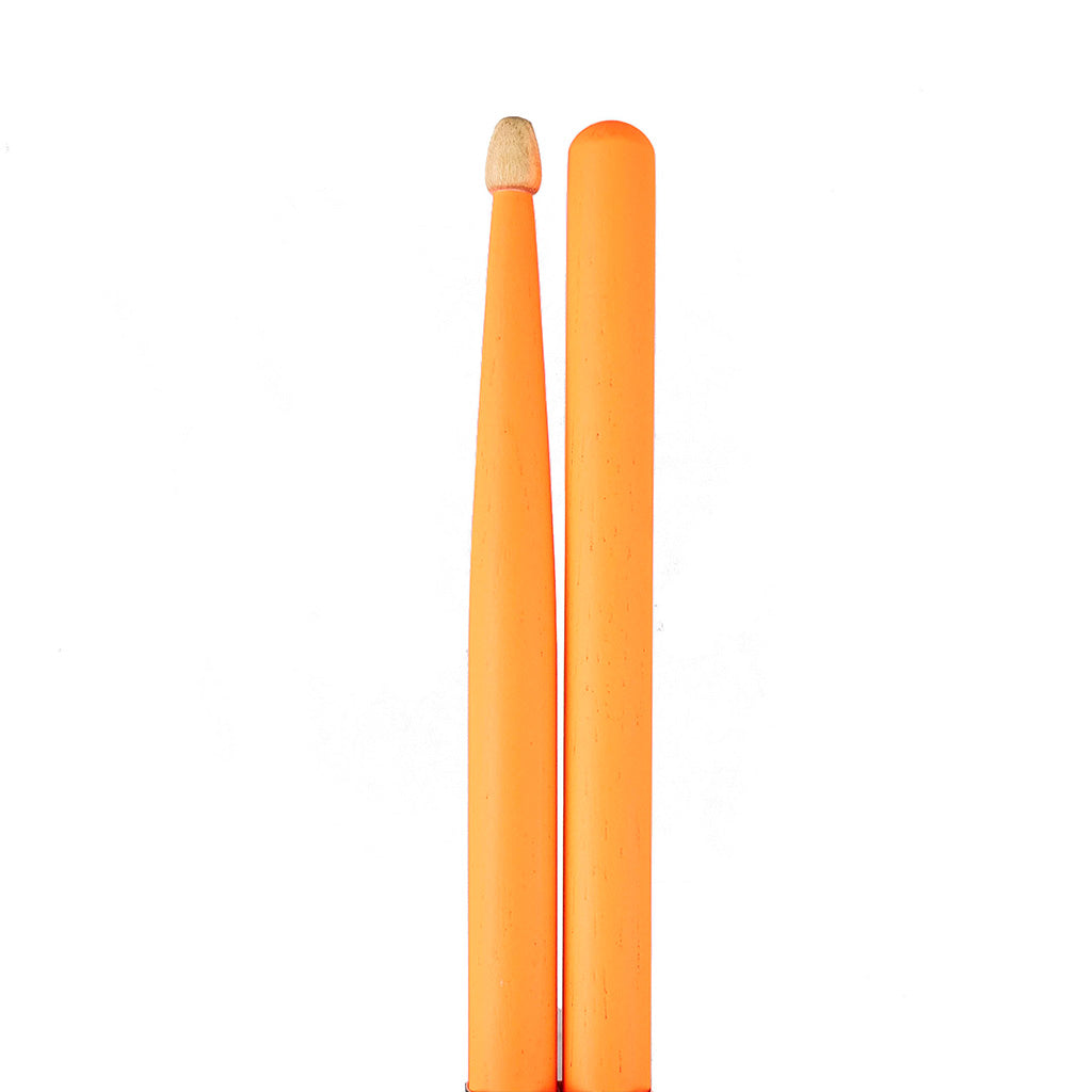 Total Percussion - 5A Drumsticks - Wood Tip, Fluoro Orange