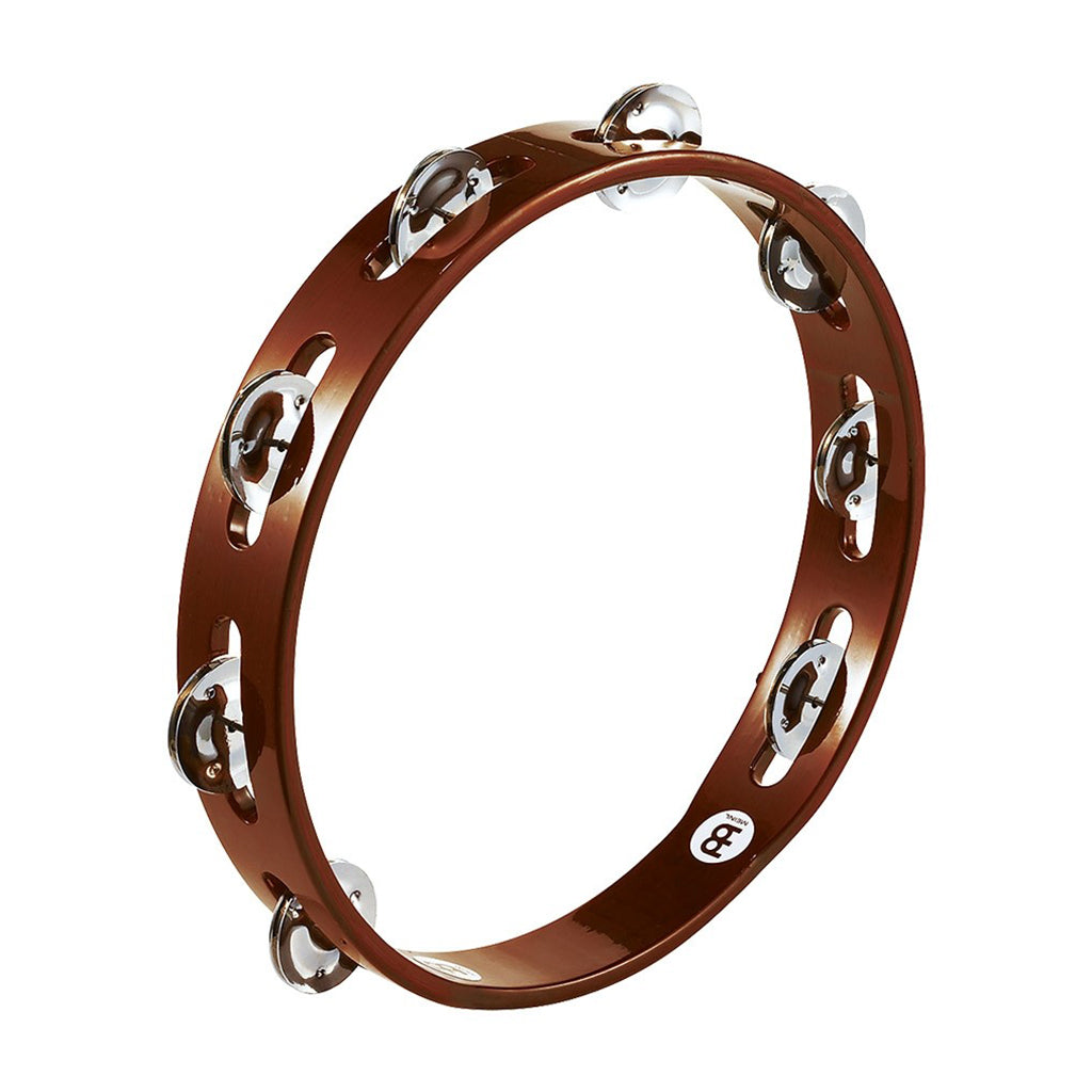 Meinl Wood Tambourine With 1 Row Steel Jingles - African Brown-Sky Music