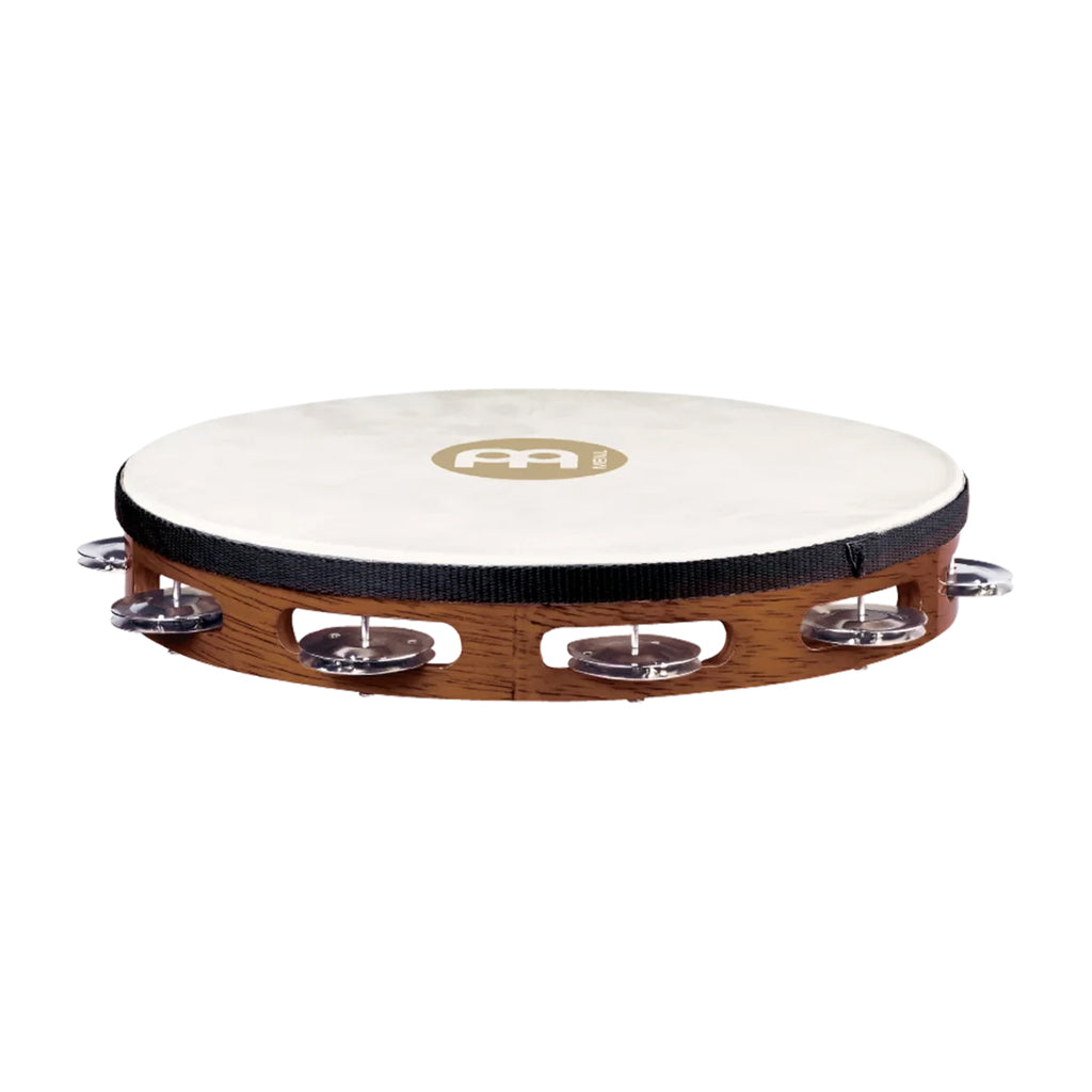Meinl Wood Tambourine With 1 Row Steel Jingles - African Brown-Sky Music