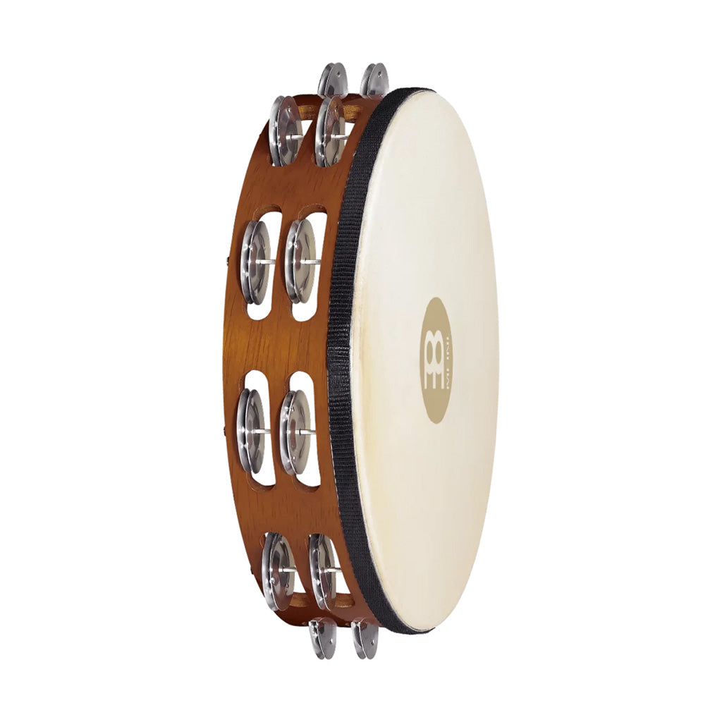 Meinl - Wood Tambourine With 2 Rows Aluminium Jingles- African Brown