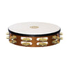 Meinl - Wood Tambourine - With 2 Rows Brass Jingles - African Brown