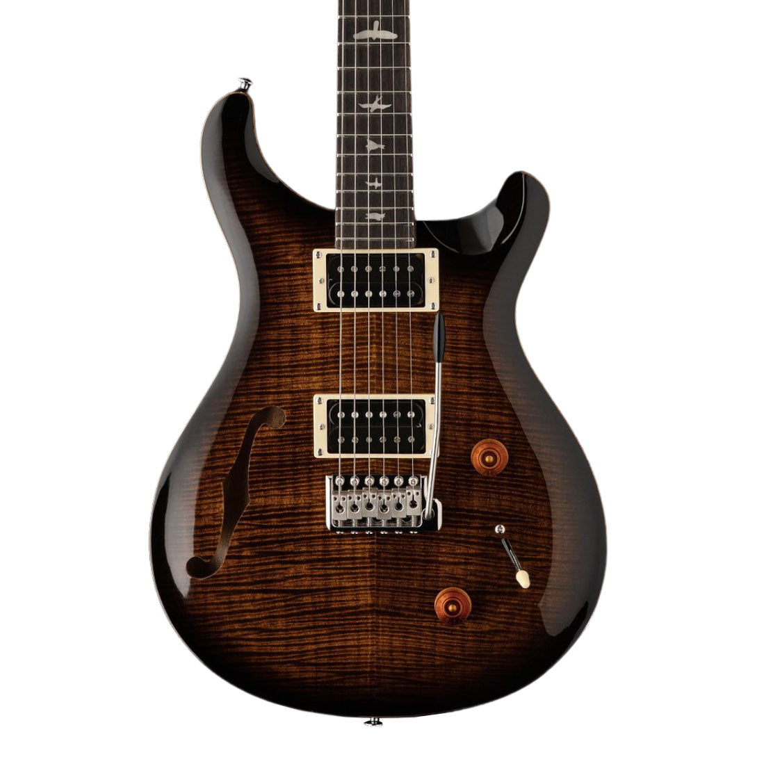 PRS - SE Custom 22 Semi Hollow Electric Guitar - Black Gold Burst