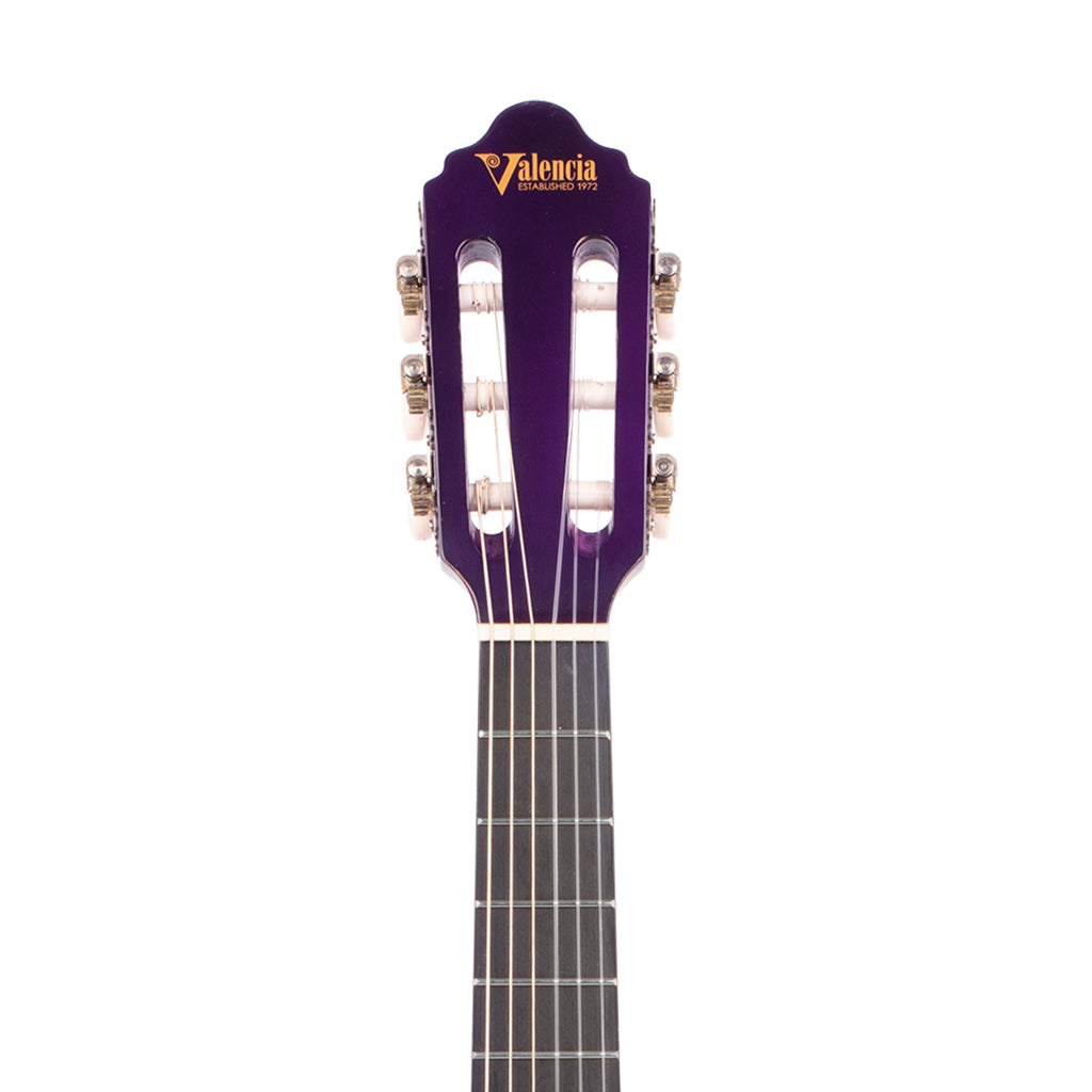 Valencia - VC102PPS 1/2 Size Classical Guitar – Purple Sunburst