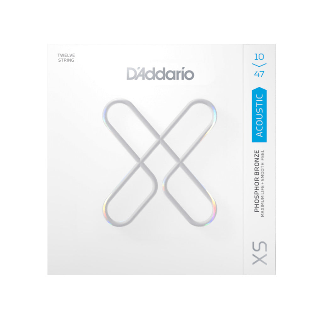 D’Addario - 12-String XS Coated Phosphor Bronze - Acoustic Guitar Strings .010-.047 Light Gauge